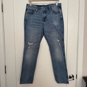 J Crew Jeans Broken In Boyfriend Womens Size 29 Blue Distressed Denim Cotton